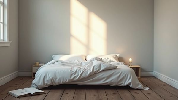 Dormir au sol change le rapport à la chambre, pas seulement au dos
